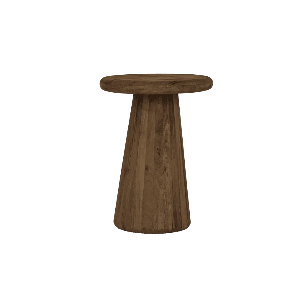 Asti Bijzettafel rond bruin 40 cm - Tower Living