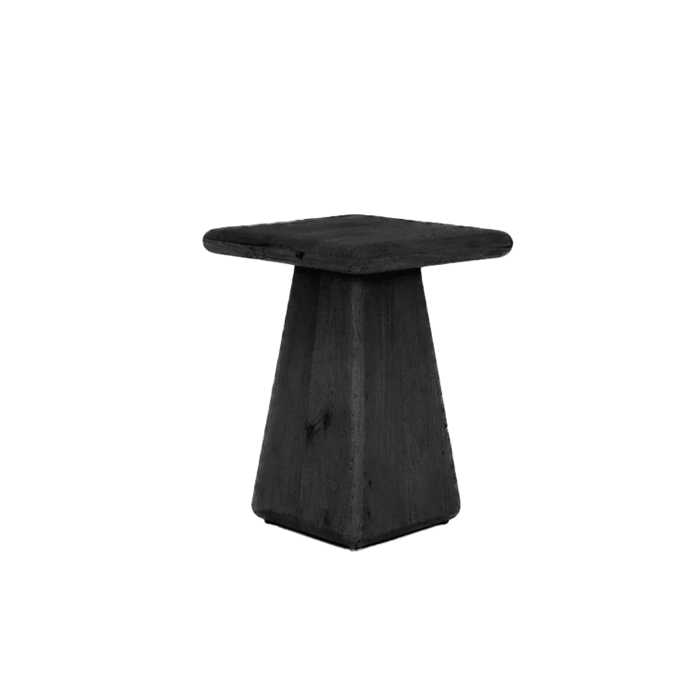 Asti Bijzettafel vierkant zwart 40 cm - Tower Living