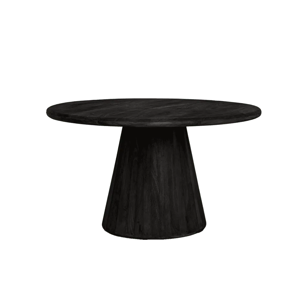 Asti Eetkamertafel rond zwart 130 cm - Tower Living
