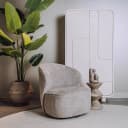 Belvi Fauteuil - fabric AJ3019-11 Beige (draaibaar) - Tower Living