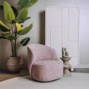 Belvi Fauteuil - fabric AJ3019-13 Old pink (draaibaar) - Tower Living