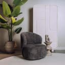Belvi Fauteuil - fabric AJ3019-20 Dark grey (draaibaar) - Tower Living