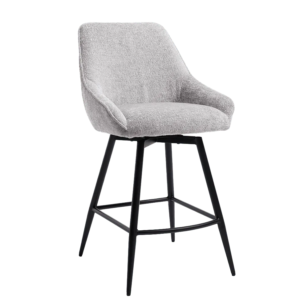 Trino Barstoel - fabric Trenza 08 oyster (draaibaar) - Tower Living