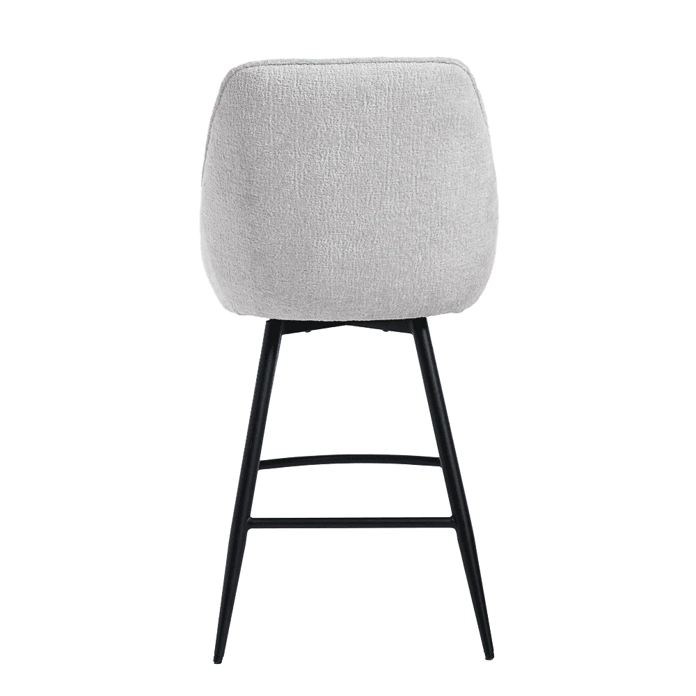 Trino Barstoel - fabric Trenza 04 white (draaibaar) - Tower Living