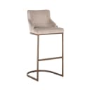 Barstoel Bolton khaki velvet brushed gold fire retardant (Set of 2) - Richmond Interiors