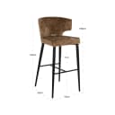 Barstoel Taylor brandy fusion fire retardant - Richmond Interiors