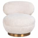 Lounge stoel Jace lovely cream swivel - Richmond Interiors