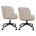 Eetkamerstoel Rochenne trendy nature swivel on wheels - Richmond Interiors