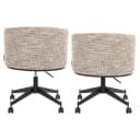 Eetkamerstoel Rochenne trendy nature swivel on wheels - Richmond Interiors