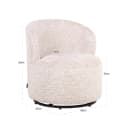 Lounge stoel Jackie lovely cream swivel kids - Richmond Interiors