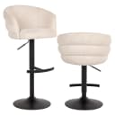 Barstoel Nikki niagara beige swivel fire retardant - Richmond Interiors