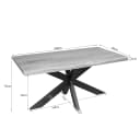 Boomstamtafel Dakota Naturel Mangohout 180 cm - Starfurn