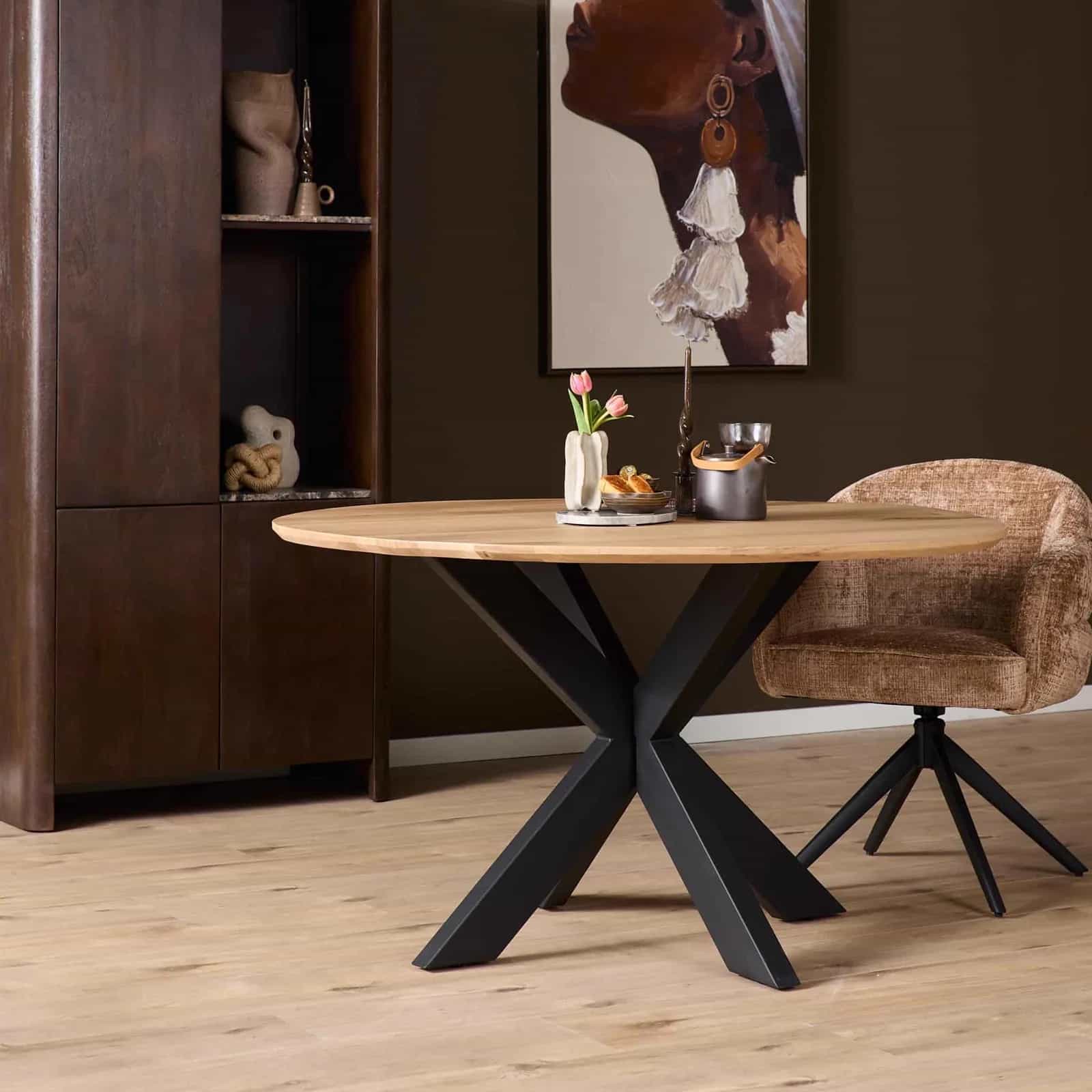 Ronde eettafel Ferris Naturel Eikenhout 110 cm