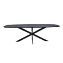 Eiken eettafel Ferris | Deens Ovaal 200 cm | Zwart - Starfurn