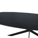 Eiken eettafel Ferris | Deens Ovaal 200 cm | Zwart - Starfurn
