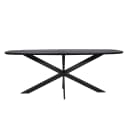 Eiken eettafel Ferris | Deens Ovaal 200 cm | Zwart - Starfurn
