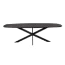 Eiken eettafel Ferris | Deens Ovaal 280 cm | Zwart - Starfurn