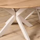 Ronde eettafel Ferris Naturel Poot Zand Eikenhout 110 cm - Starfurn