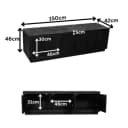 Tv meubel Brussel Black | 150 cm - Starfurn