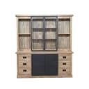 Vitrinekast Noa Naturel Mangohout 200 cm - Starfurn