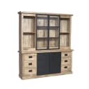 Vitrinekast Noa Naturel Mangohout 200 cm - Starfurn