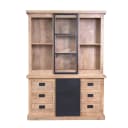 Vitrinekast Noa Naturel Mangohout 160 cm - Starfurn