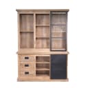 Vitrinekast Noa Naturel Mangohout 160 cm - Starfurn