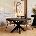 Ronde eettafel Denver Zwart Mangohout 150 cm - Starfurn
