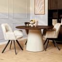 Ronde eettafel Madison Bruin Mangohout 130 cm - Starfurn