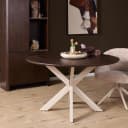 Ronde eettafel Madison Bruin Poot Zand Mangohout 130 cm - Starfurn