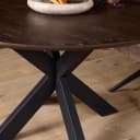 Ronde eettafel Madison Bruin Poot Zwart Mangohout 130 cm - Starfurn