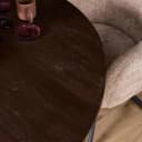 Ronde eettafel Madison Bruin Poot Zwart Mangohout 110 cm - Starfurn