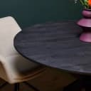 Ronde eettafel New York Zwart Mangohout 130 cm - Starfurn