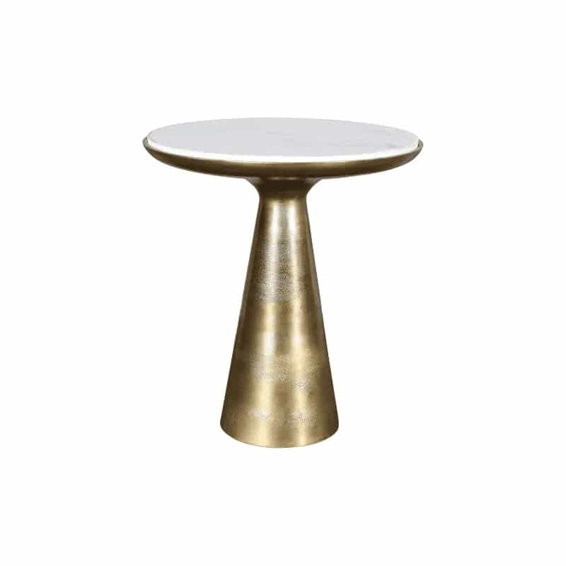 Bijzettafel Essy Wit Marmer/metaal 45 cm