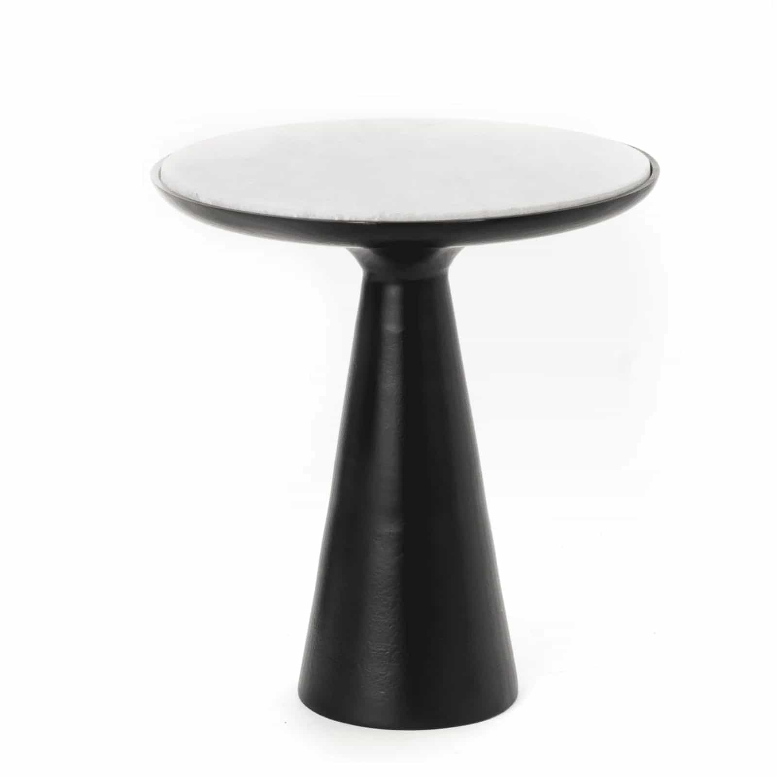 Bijzettafel Essy Zwart Marmer & metaal 38 cm
