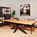 Boomstamtafel Live Edge Naturel Acaciahout 240 cm - Starfurn