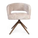 Eetkamerstoel Demi | Beige | Poot Bronze | Met armleuning - Starfurn