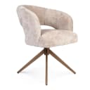 Eetkamerstoel Demi | Beige | Poot Bronze | Met armleuning - Starfurn