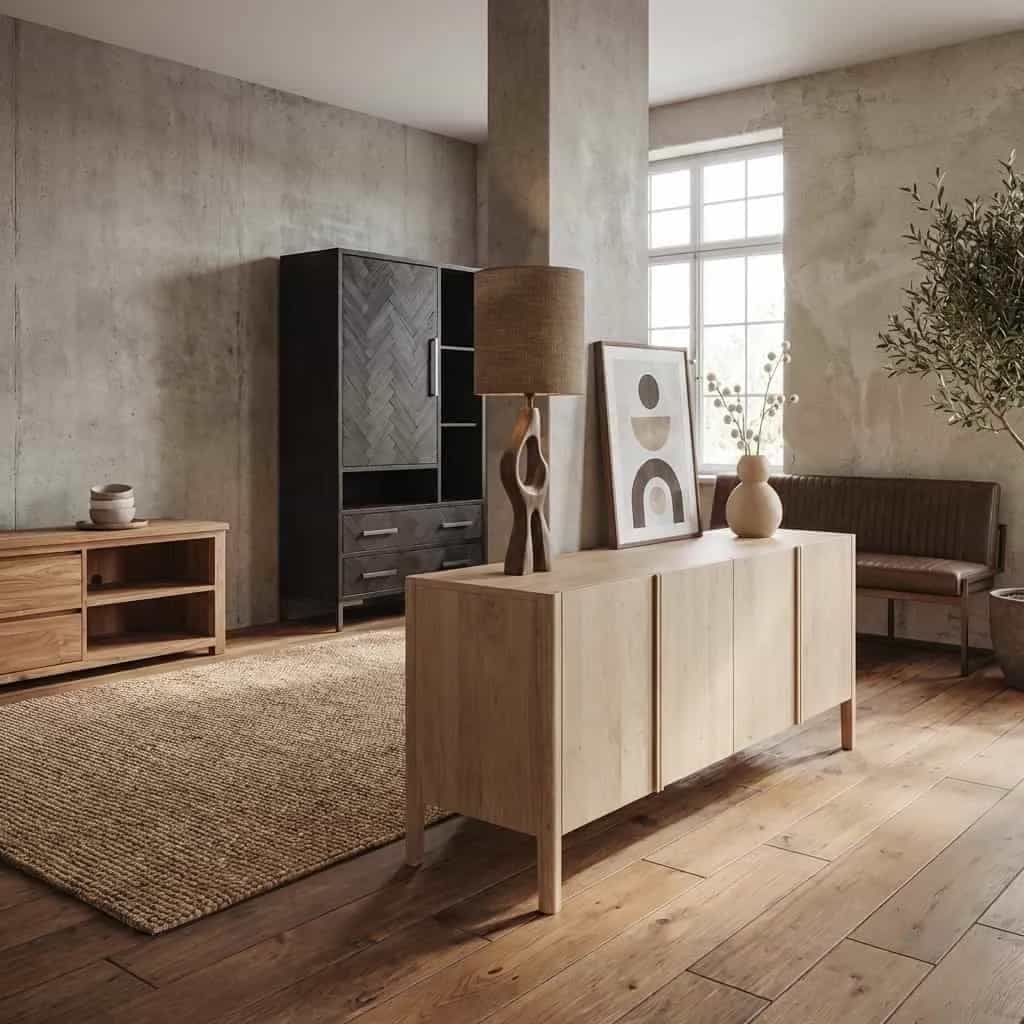Amalfi Dressoir white wash 200 cm