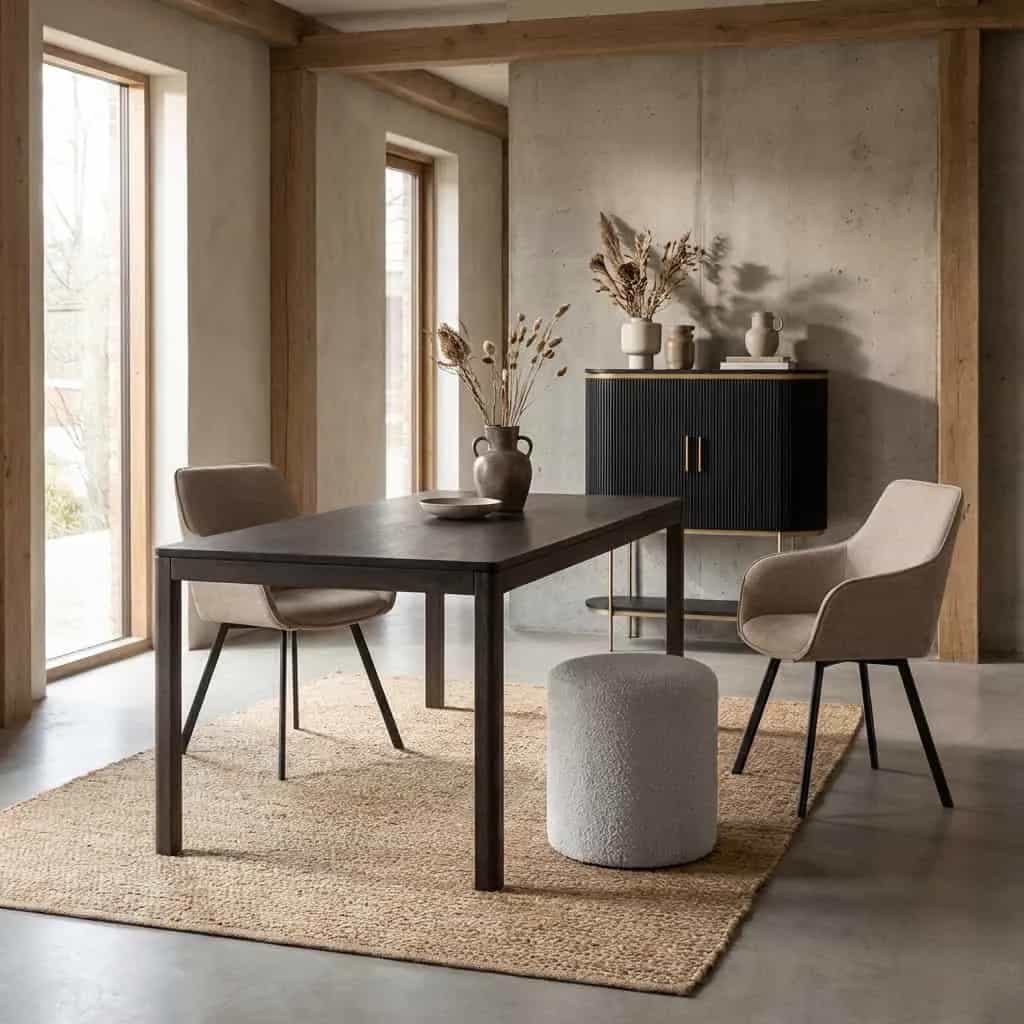 Amalfi Eetkamertafel basalt 220 cm