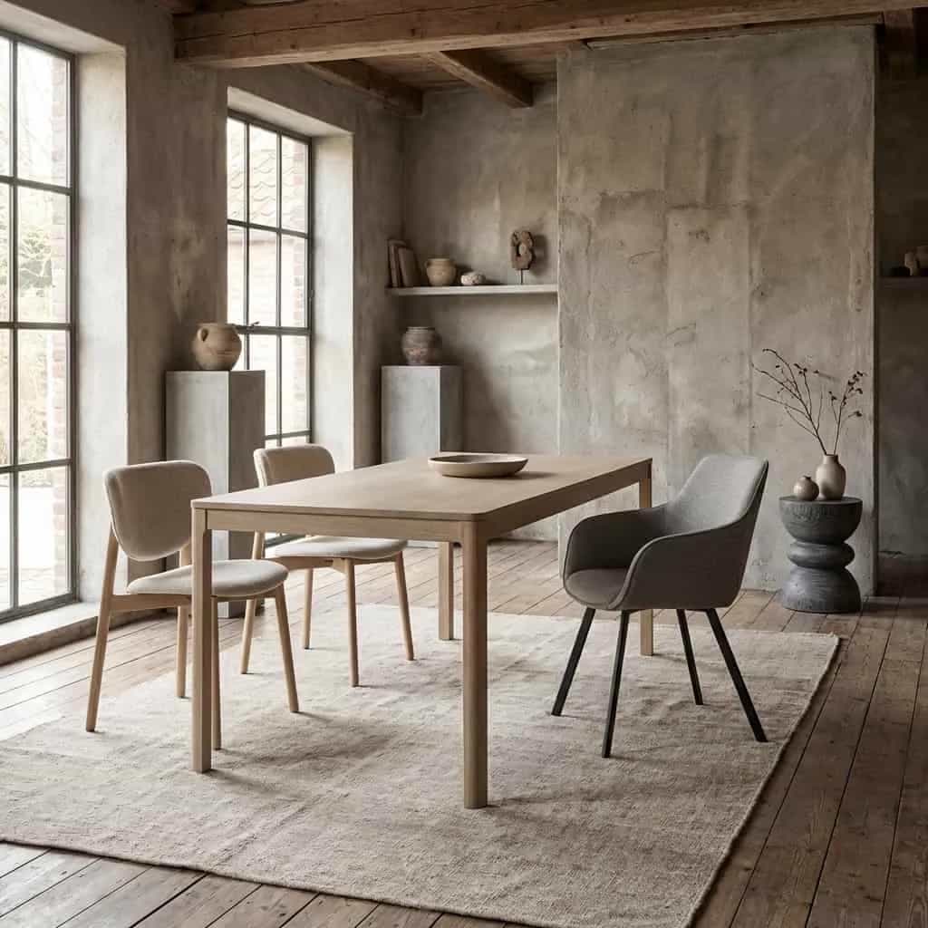 Amalfi Eetkamertafel white wash 180 cm