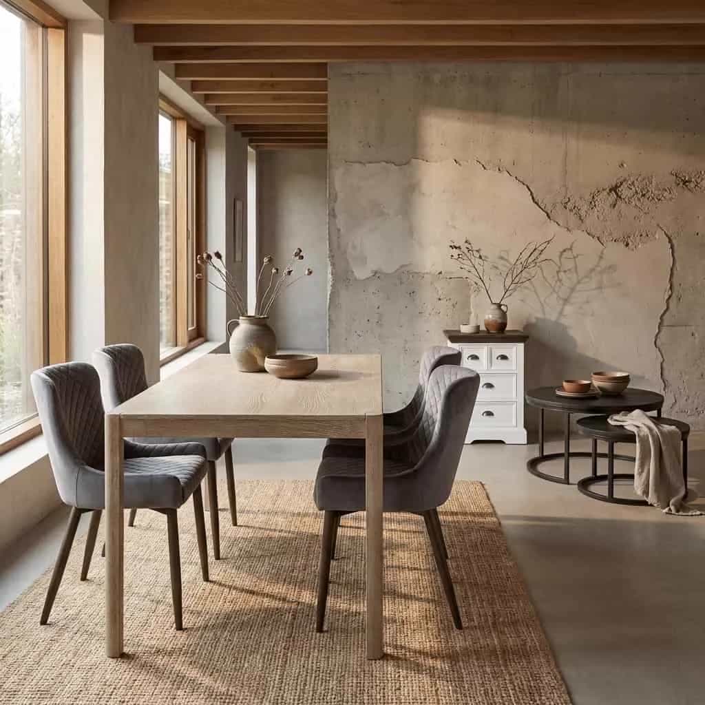 Amalfi Eetkamertafel white wash 200 cm