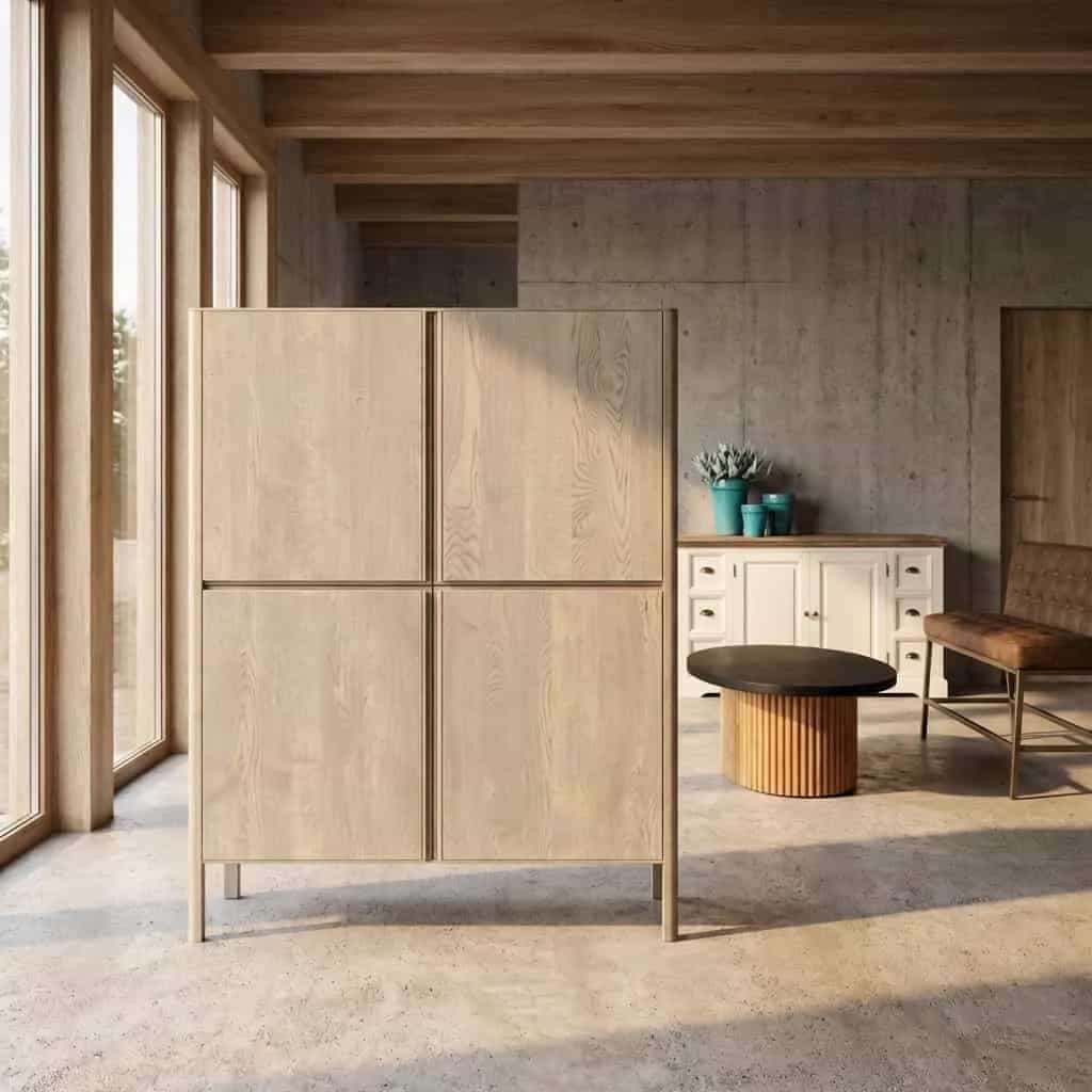 Amalfi Opbergkast white wash 120 cm