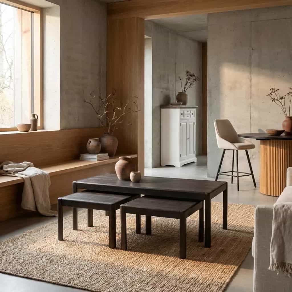 Amalfi Salontafel- en Bijzettafelset basalt vanaf 50 cm