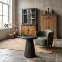 Asti Bijzettafel rond zwart 40 cm - Tower Living