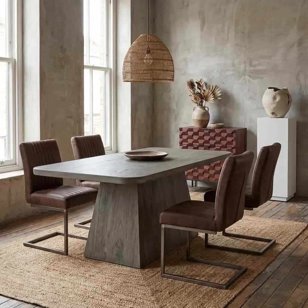 Asti Eetkamertafel olijfbruin 220 cm