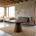 Asti Eetkamertafel rond bruin 130 cm - Tower Living