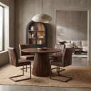 Asti Eetkamertafel rond bruin 150 cm - Tower Living