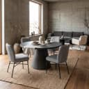 Asti Eetkamertafel rond olijfbruin 130 cm - Tower Living