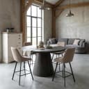 Asti Eetkamertafel rond olijfbruin 150 cm - Tower Living